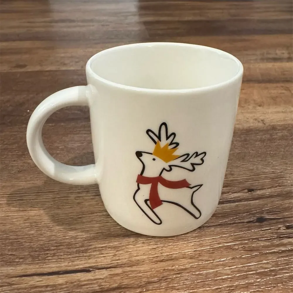 Crate & Barrel Arctic Friends Reindeer Holiday Mini Mug Christmas Joan Anderson